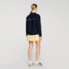 Studded blazer collar cardigan Studded blazer collar cardigan