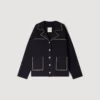 Studded blazer collar cardigan Studded blazer collar cardigan