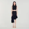 Studded knit skirt