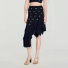 Studded knit skirt