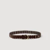 Suede belt with rivets