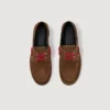 Suede lace-up boat shoes