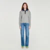 Sweater with denim collar Sweater with denim collar