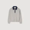 Sweater with denim collar Sweater with denim collar