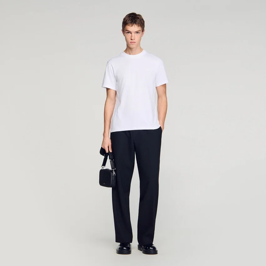 T-shirt with double S patch T-shirt with double S patch