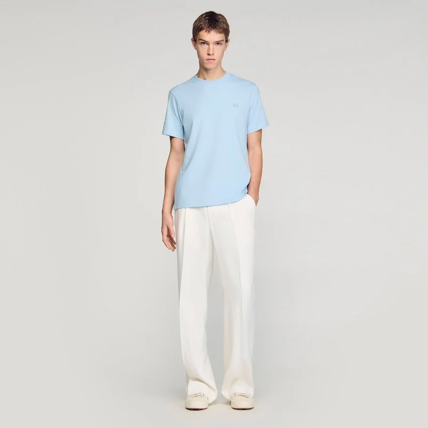 T-shirt with double S patch T-shirt with double S patch
