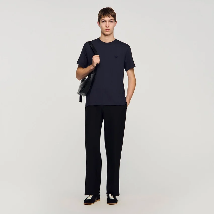 T-shirt with double S patch T-shirt with double S patch