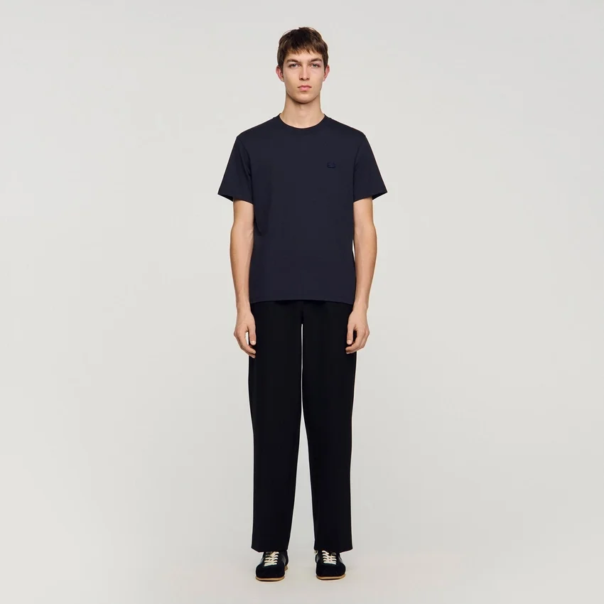 T-shirt with double S patch T-shirt with double S patch
