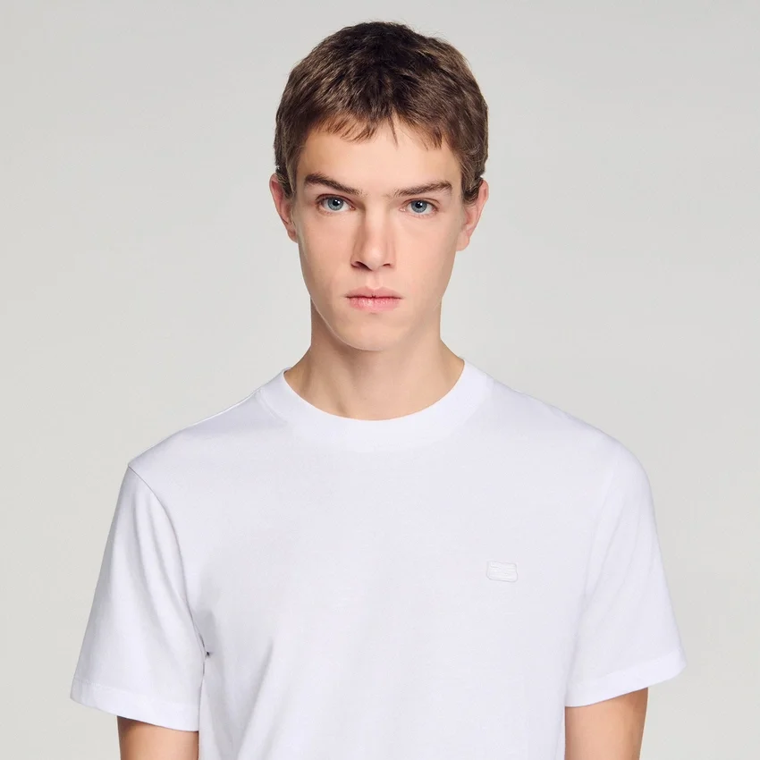 T-shirt with double S patch T-shirt with double S patch