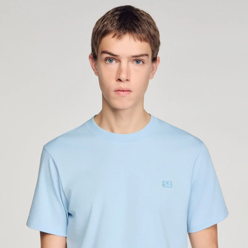 T-shirt with double S patch T-shirt with double S patch