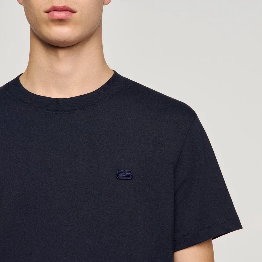 T-shirt with double S patch T-shirt with double S patch