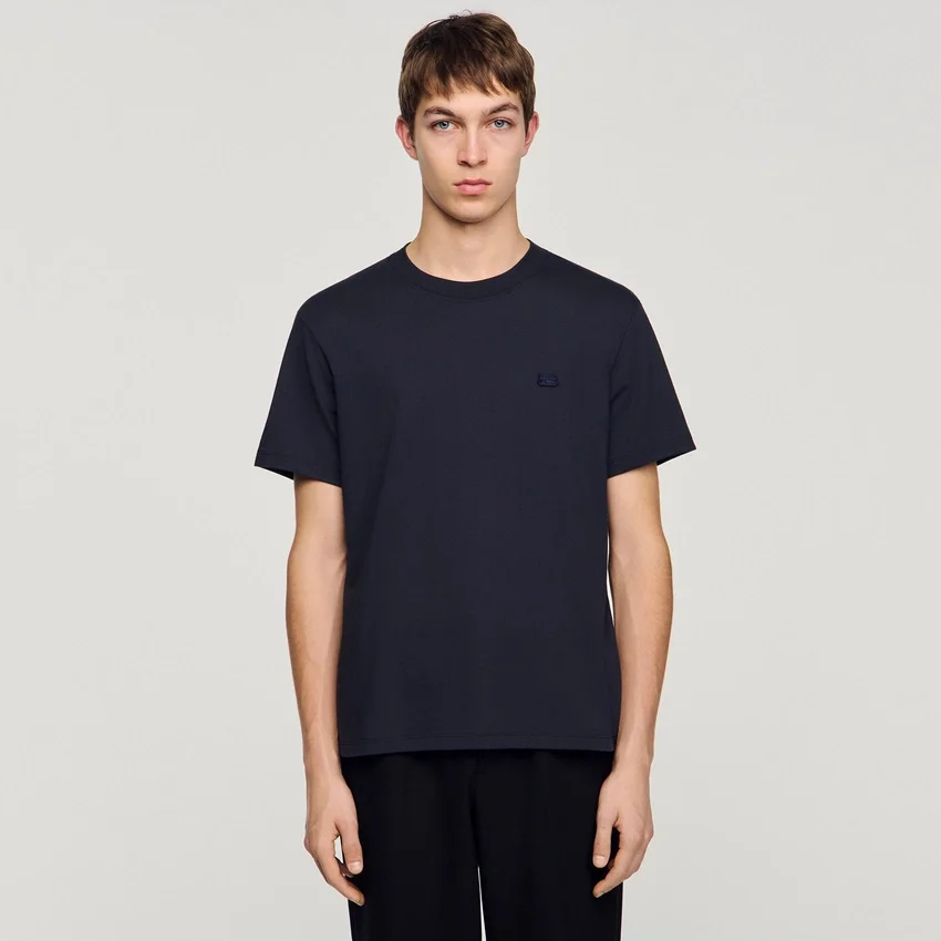 T-shirt with double S patch T-shirt with double S patch
