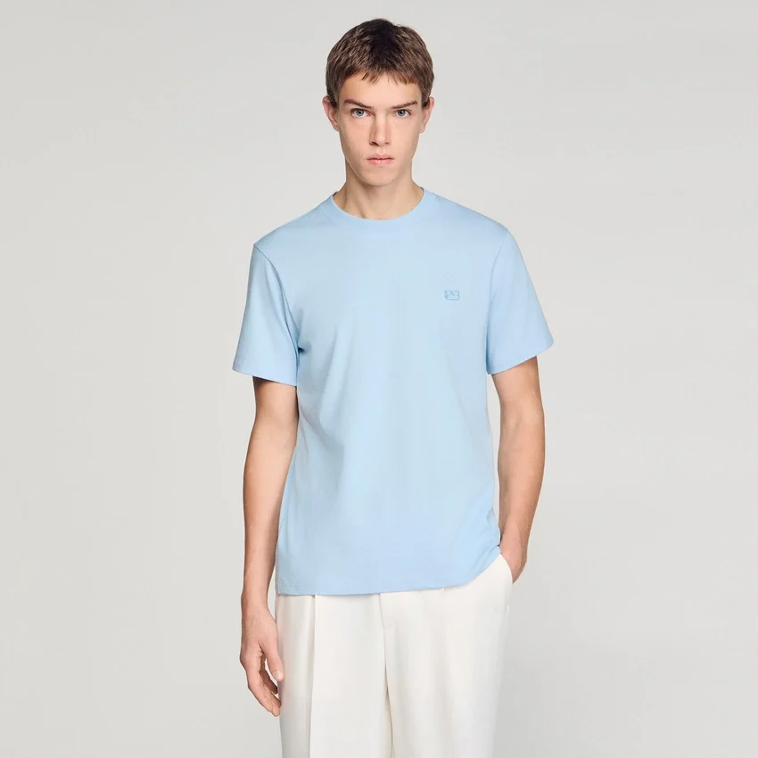 T-shirt with double S patch T-shirt with double S patch