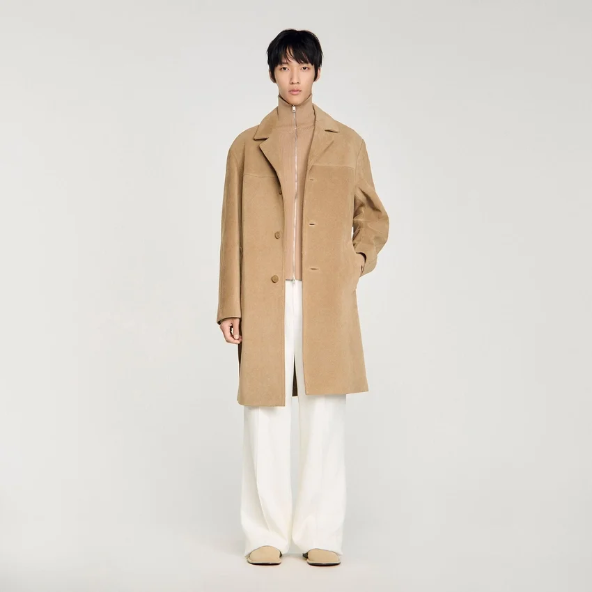 Tailored belted leather coat Tailored belted leather coat
