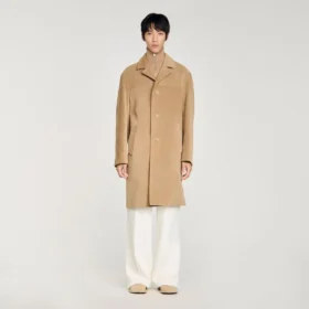 Tailored belted leather coat