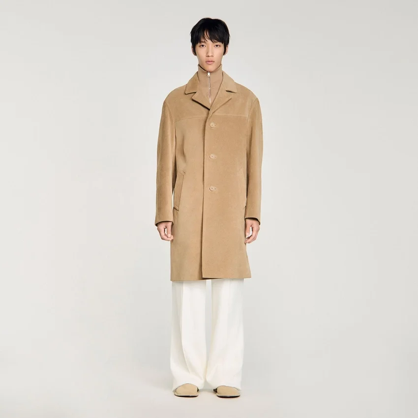 Tailored belted leather coat Tailored belted leather coat