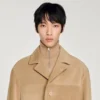 Tailored belted leather coat Tailored belted leather coat