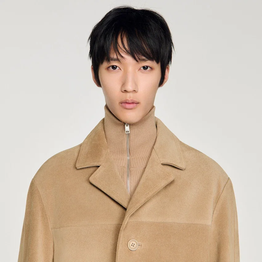 Tailored belted leather coat Tailored belted leather coat