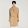 Tailored belted leather coat Tailored belted leather coat