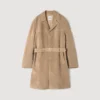 Tailored belted leather coat Tailored belted leather coat