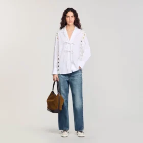 TANGOSO suede and leather bucket bag