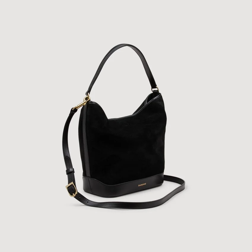 TANGOSO suede and leather bucket bag TANGOSO suede and leather bucket bag