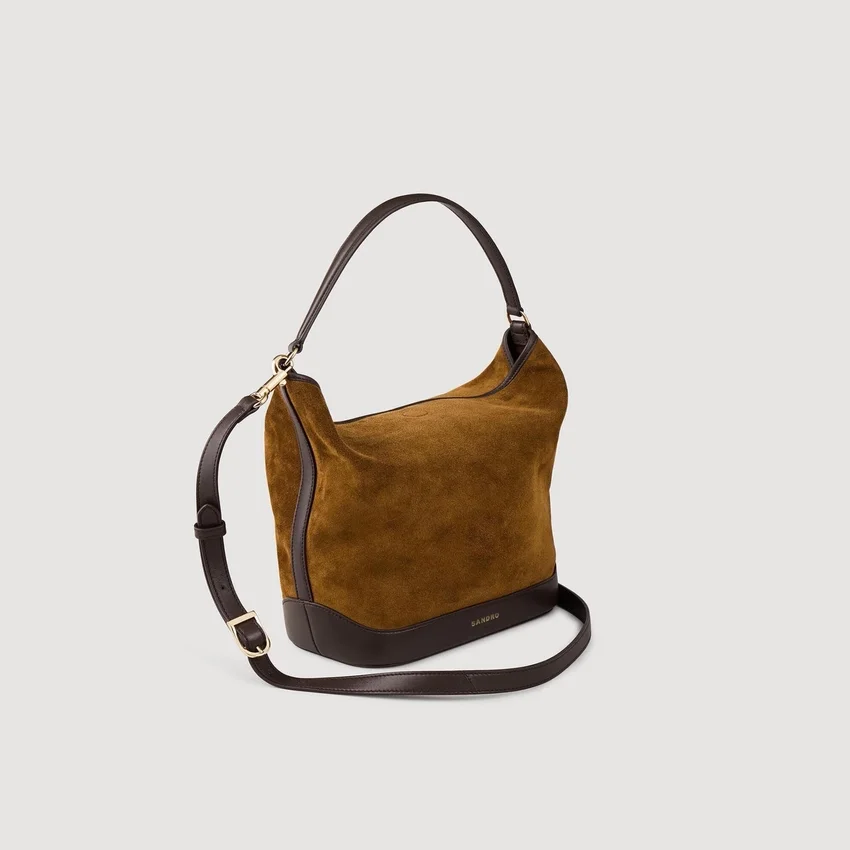 TANGOSO suede and leather bucket bag TANGOSO suede and leather bucket bag
