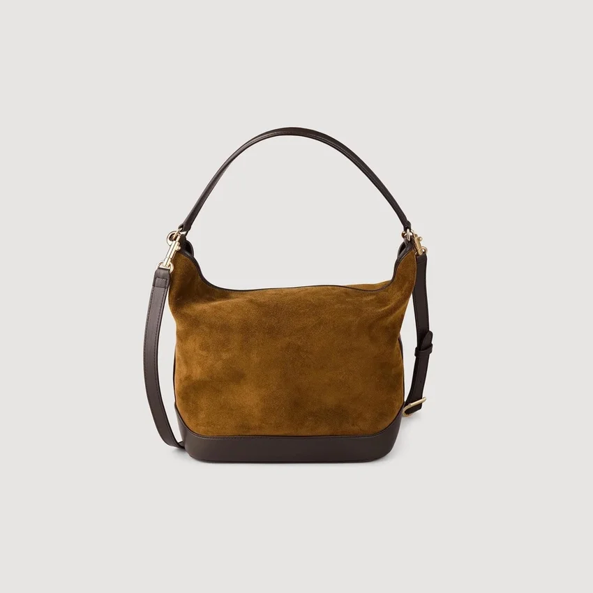 TANGOSO suede and leather bucket bag TANGOSO suede and leather bucket bag