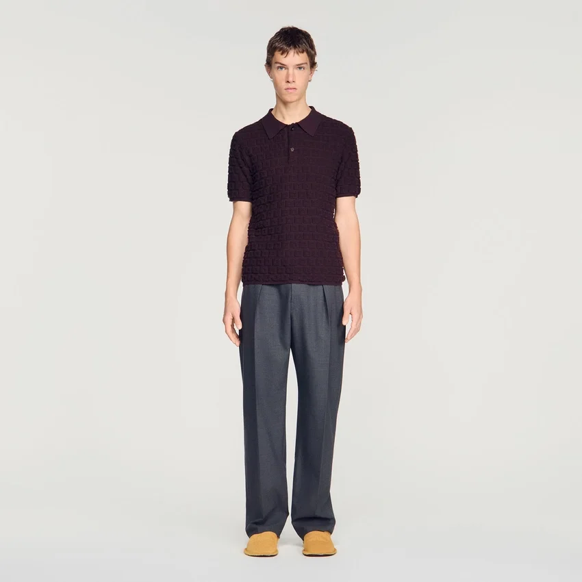 Terry knit polo shirt Terry knit polo shirt