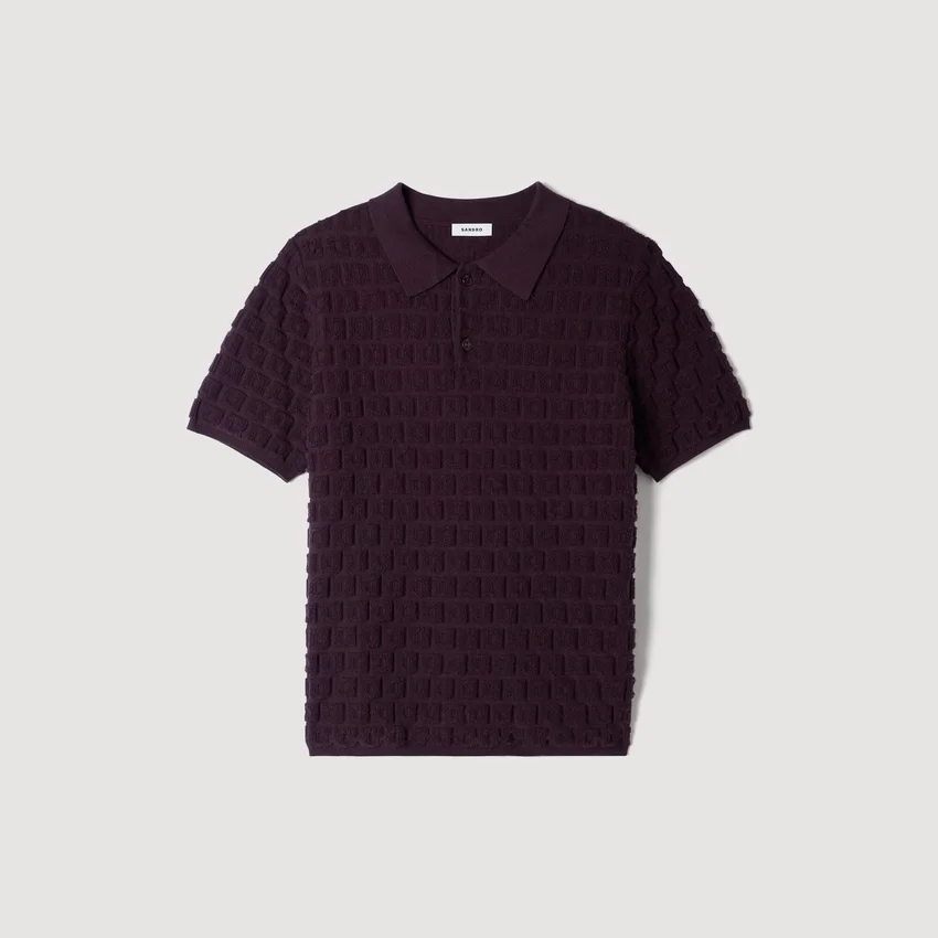 Terry knit polo shirt Terry knit polo shirt