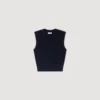 Textured cropped knit sweater Textured cropped knit sweater