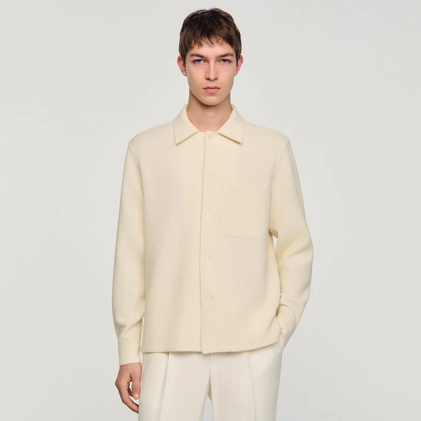 Textured shark collar shirt Textured shark collar shirt