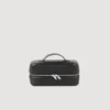 Toiletry bag in grained fabric