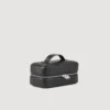Toiletry bag in grained fabric
