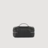 Toiletry bag in grained fabric
