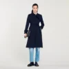 Trench coat with pleated inset Trench coat with pleated inset