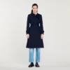 Trench coat with pleated inset Trench coat with pleated inset