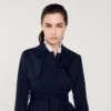 Trench coat with pleated inset Trench coat with pleated inset