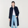 Trench coat with pleated inset Trench coat with pleated inset