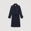 Trench coat with pleated inset Trench coat with pleated inset