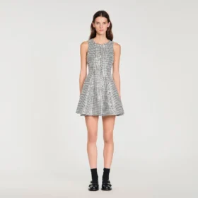 Tweed and sequin mini dress