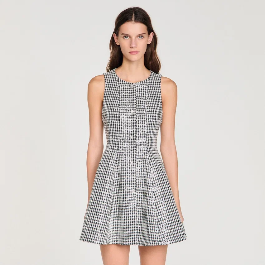 Tweed and sequin mini dress Tweed and sequin mini dress