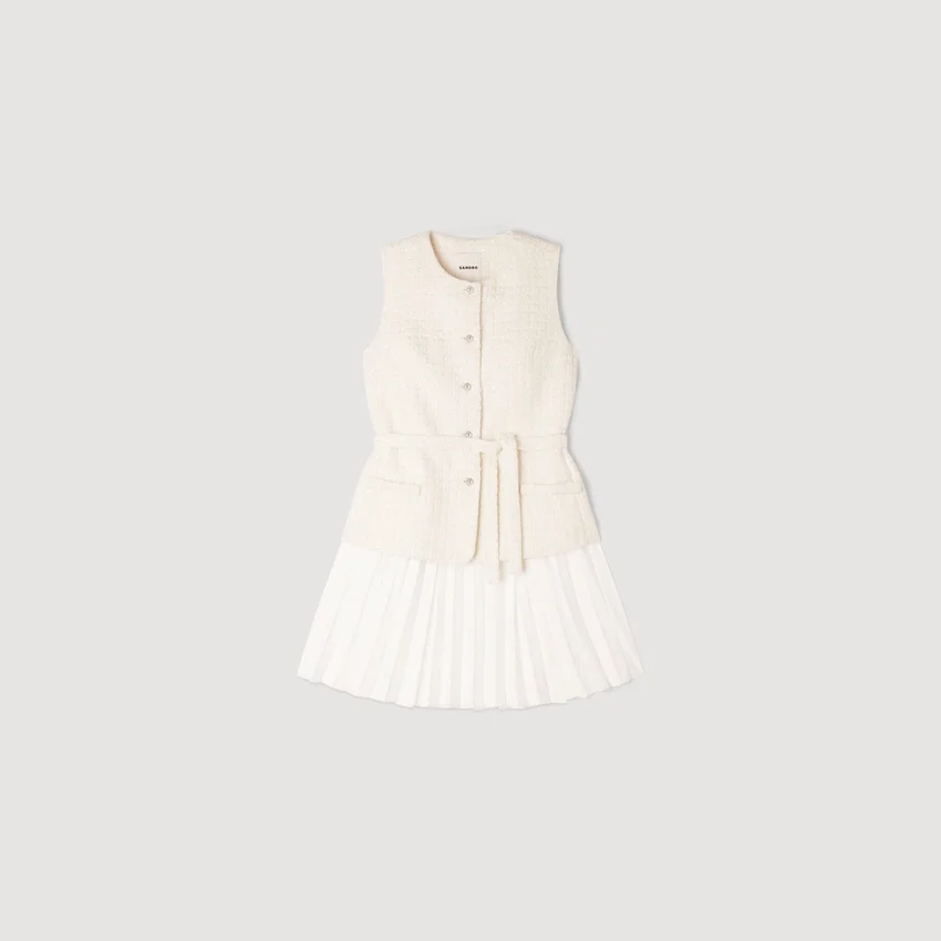 Two-material mini dress Two-material mini dress