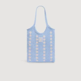 Two-tone crochet bag