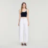 Two-tone cropped knit top