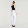 Two-tone cropped knit top