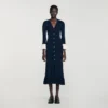 Two-tone knit midi dress Two-tone knit midi dress