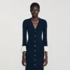 Two-tone knit midi dress Two-tone knit midi dress