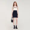 Two-tone knit mini dress Two-tone knit mini dress