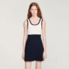 Two-tone knit mini dress Two-tone knit mini dress